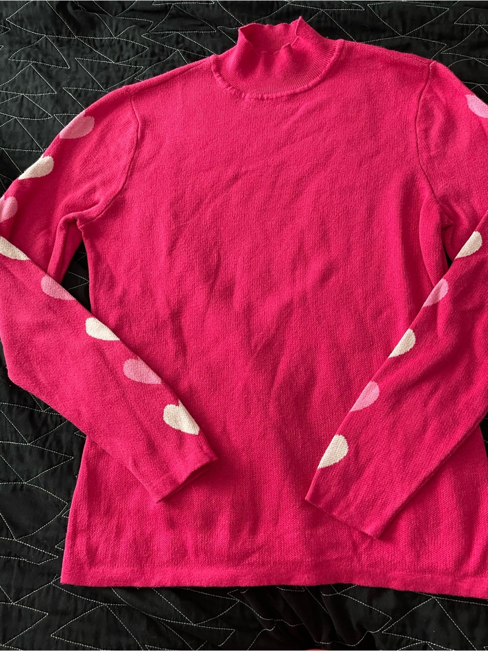 New York & Company Bright Pink Mock Neck Sweater
